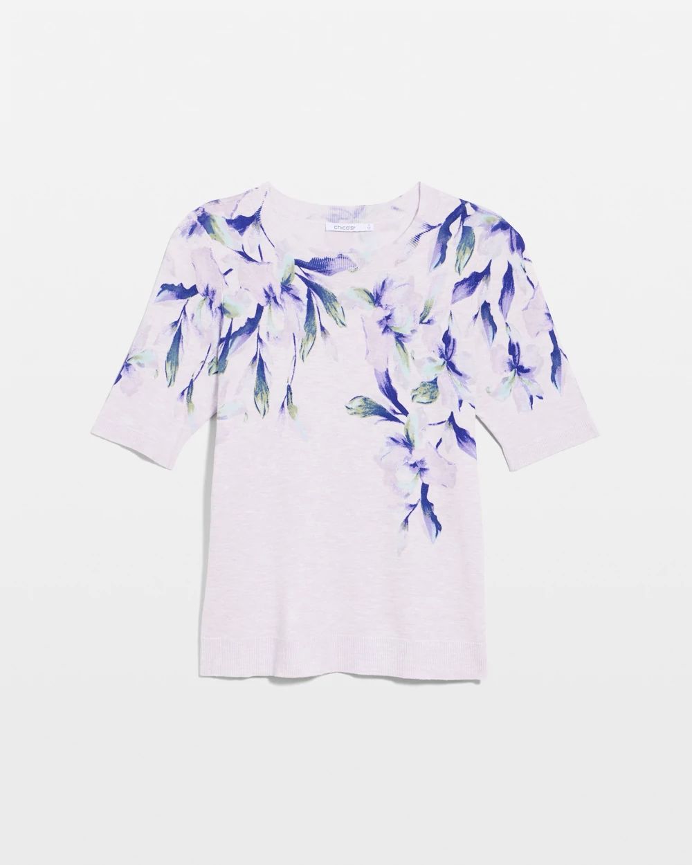 Ella Short-Sleeve Orchid Sweater | Chico's